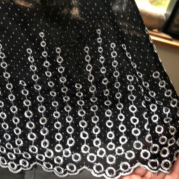 Sheer midnight black embroidered French blouse - Picture 10 of 10